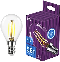 Лампа светодиодная REV Filament Белый свет E14 5Вт