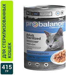 Влажный корм для кошек Probalance стерилизованных и кастрированных 415г
