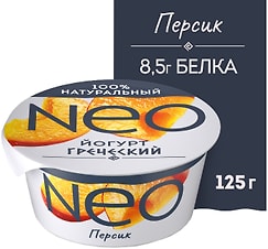 Йогурт Neo Греческий Персик 1.7% 125г