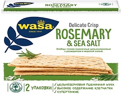 Хлебцы Wasa пшеничные с розмарином и морской солью 190г