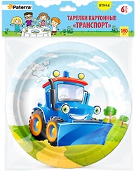 Тарелки бумажные Paterra Транспорт 18см*6шт