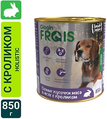 Влажный корм для собак Frais HD Сочные кусочки мяса в желе с кроликом 850г