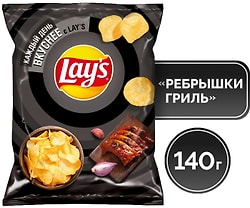 Чипсы Lays Ребрышки гриль 140г