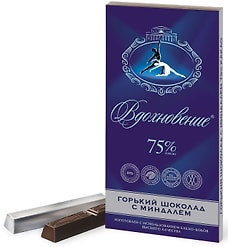 Шоколад Вдохновение Горький с миндалем 75% 100г