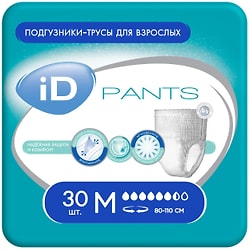 Подгузники-трусы для взрослых iD Pants M 30шт