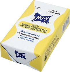 Масло сладко-сливочное Му-у Традиционное 82.5% 180г