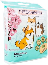 Пеленки Toshiko впитывающие одноразовые с ароматом сакуры 60*40см 10шт