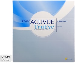 Контактные линзы Acuvue TruEye with HydraClear Однодневные -1.5/14.2/9.0 90шт