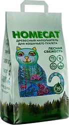Наполнитель для кошачьего туалета Homecat Древесный 16л
