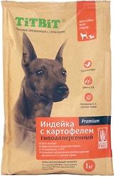 Сухой корм для собак TiTBiT гипоаллергенный Индейка с картофелем 1кг