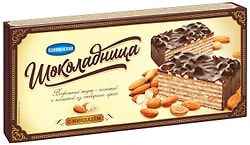 Вафельный торт Шоколадница с миндалем 230г