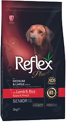 Сухой корм для собак Reflex Plus Medium Large Breed Senior для пожилых средних и крупных пород с ягненком и рисом 3кг