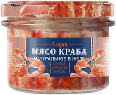 Мясо краба Путина натуральное в желе 200г