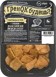 Гренки Vian Гренок будешь? ржано-пшеничные Сметана и лук 100г