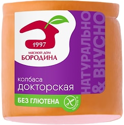 Колбаса Мясной дом Бородина Докторская вареная без глютена 0.7-0.9кг