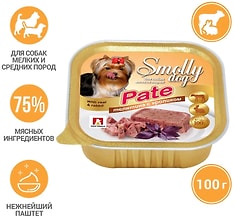 Влажный корм для собак Зоогурман Smolly dog Pate Телятина с кроликом 100г