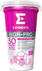 Напиток кисломолочный Exponenta HighPro Малина-Банан обезжиренный 250г