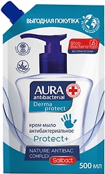 Крем-мыло Aura Derma Protect антибактериальное 500мл