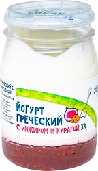 Йогурт Зеленая линия Греческий с инжиром и курагой 190г