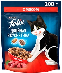 Сухой корм для кошек Felix Двойная Вкуснятина с мясом 200г