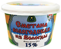Сметана Из Вологды 15% 250г