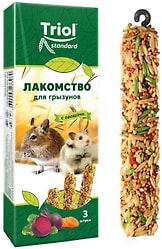Лакомство для грызунов Triol Standard с овощами 3шт