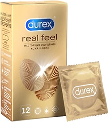 Презервативы Durex Real Feel безлатексные для естественных ощущений 12шт