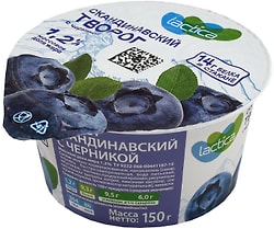 Творог Lactica Скандинавский с черникой 1.2% 150г