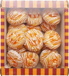 Печенье Семейка Озби бисквитное апельсин в белой глазури 400г