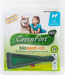 Биокапли для собак GreenFort NEO Biospot-On более 25кг 2.5мл