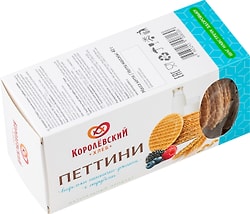 Вафли Королёвский хлеб Петтини пшенично-ржаные с отрубями 40г