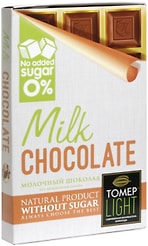 Шоколад Tomer Light молочный без сахара 33% 90г