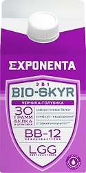 Напиток кисломолочный Exponenta Bio-Skyr Черника-голубика обезжиренный с высоким содержанием белка 500г
