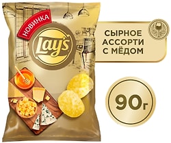 Чипсы Lays Сырное ассорти с медом 90г