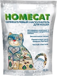 Наполнитель для кошачьего туалета Homecat силикагелевый с ароматом морозной свежести 12.5л