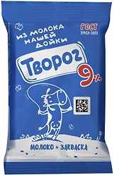 Творог из молока Нашей Дойки 9% 180г