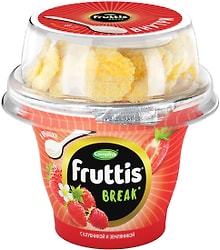 Продукт йогуртный Fruttis Вкусный перерыв Клубника-Земляника с кукурузными хлопьями 2.5% 175г