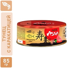 Влажный корм для кошек Prime Asia Тунец с каракатицей в желе 85г