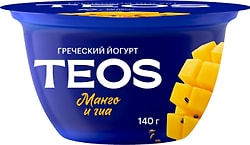 Йогурт Савушкин Греческий Манго-Чиа 2% 140г