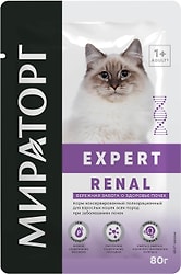 Влажный корм для кошек Мираторг Expert Renal Бережная забота о здоровье почек 80г