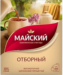 Чай черный Майский Отборный Цейлонский 100*2г