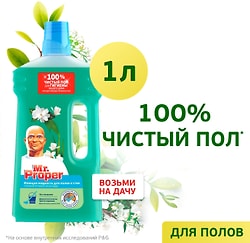 Моющая жидкость Mr. Proper для полов и стен Горный ручей и прохлада 1л
