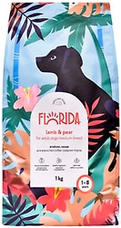 Сухой корм для собак Florida для средних пород с ягненком и грушей 1кг