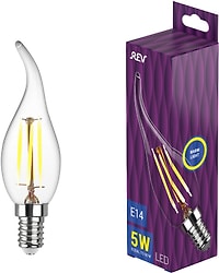 Лампа светодиодная REV Filament Теплый свет E14 5Вт