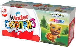 Яйцо с игрушкой Kinder Сюрприз из молочного шоколада 60г в ассортименте