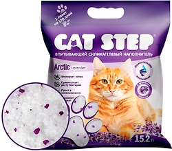 Наполнитель для кошачьего туалета Cat Step Arctic Lavender впитывающий силикагелевый 15.2л