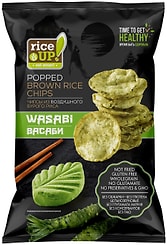 Чипсы Rice Up из бурого риса со вкусом васаби 60г