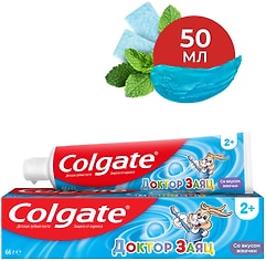 Зубная паста детская Colgate Доктор Заяц защита от кариеса с фторидом со вкусом жвачки 50мл
