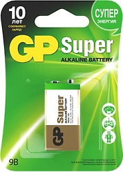 Батарейка GP Super Alkaline Крона 1604A 9B 1шт