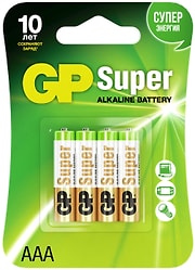 Батарейки GP Super 24A LR03 АAА 1 5.В 4шт